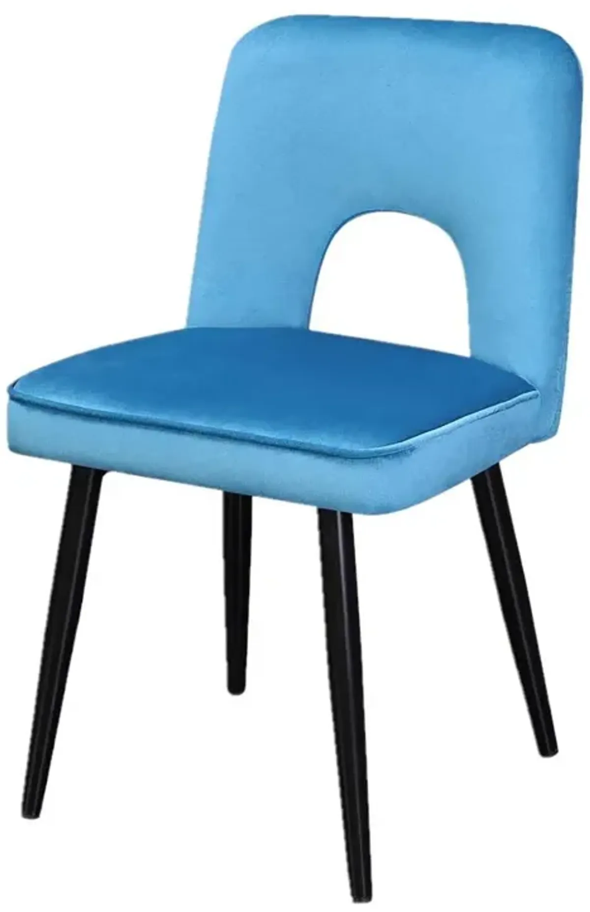 Nancy Chair (2 per box)- Teal Velvet/Black legs