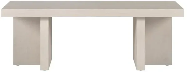 Hudson&Canal Dimitra 44 Wide Rectangular Coffee Table in Alder White