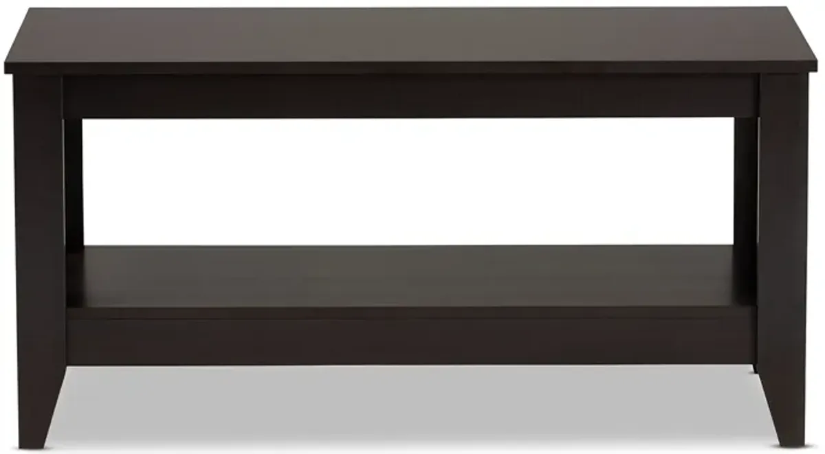 Baxton Studio Elada Modern And Contemporary Brown Finished Wood Coffee Table