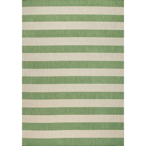 Negril Two Tone Wide Stripe Indoor/Outdoor Area Rug