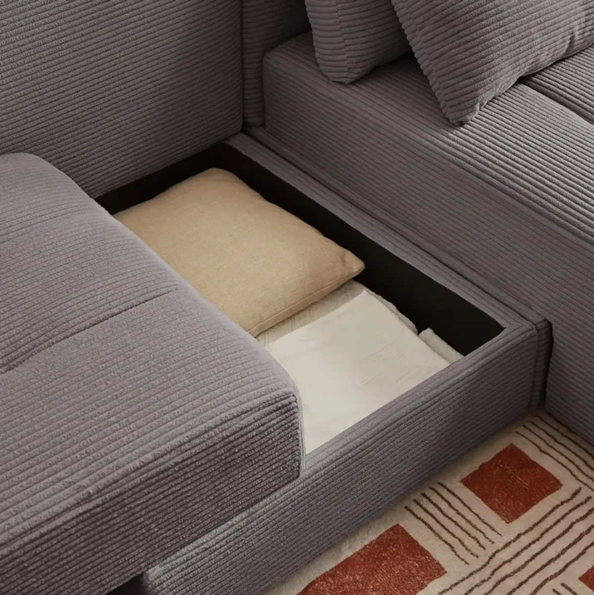 Merax Convertible 3 in 1 Sleeper Sectional Sofa