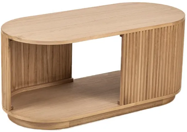 Wooden coffee table with storage