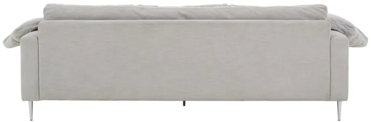 Vari Beige Textured Velvet Lounge Sofa