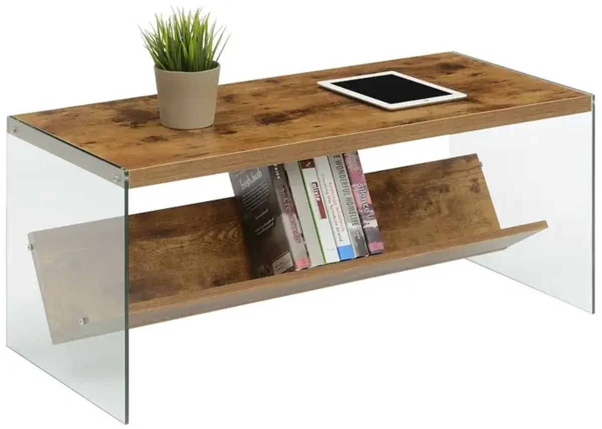 Convenience Concepts SoHo Glass Coffee Table with Shelf