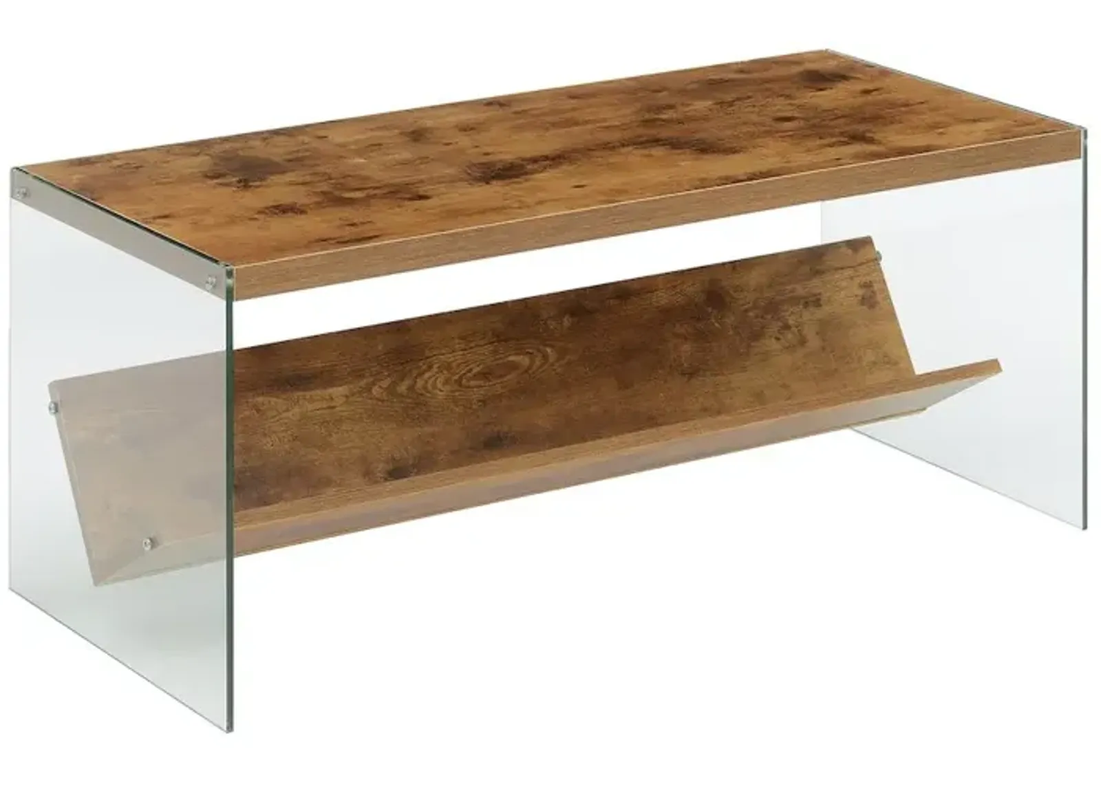 Convenience Concepts SoHo Glass Coffee Table with Shelf