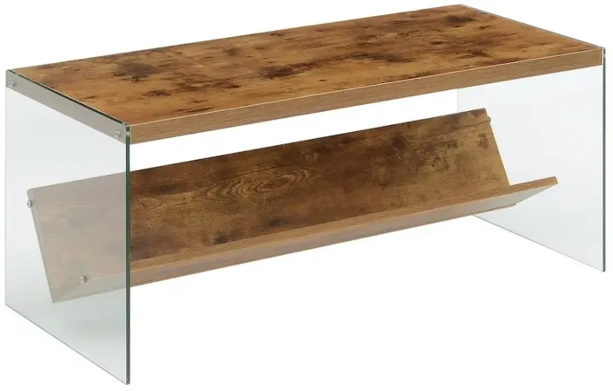 Convenience Concepts SoHo Glass Coffee Table with Shelf