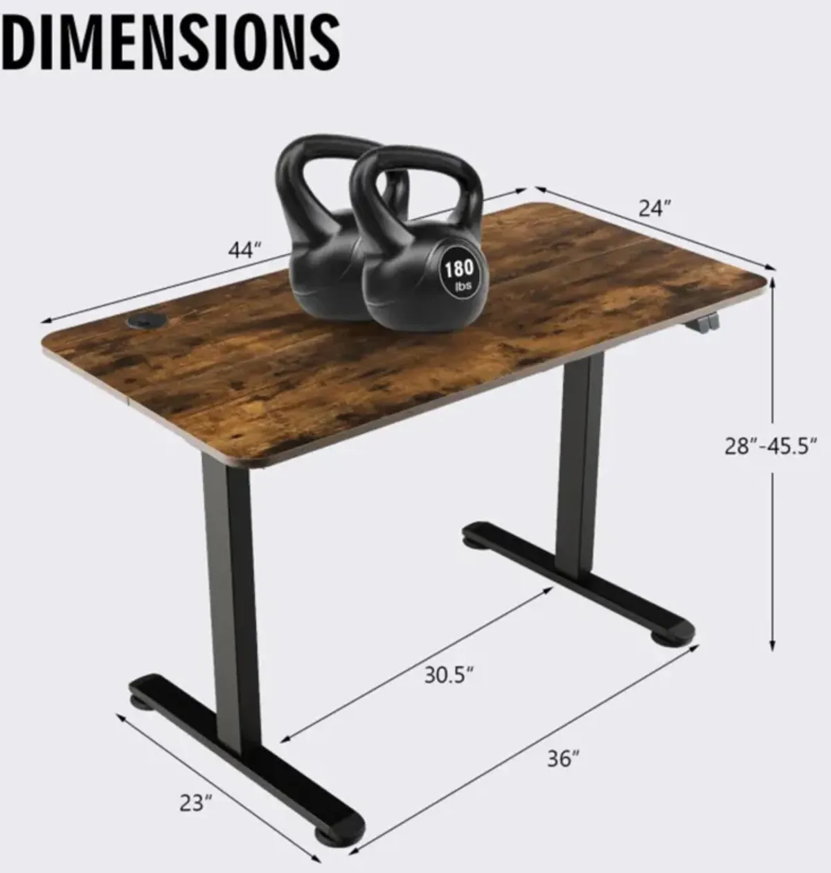 Hivvago Electric Standing Desk Adjustable Stand up Computer Desk Anti-collision