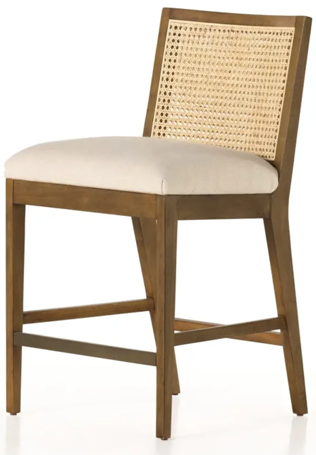 Antonia Cane Armless Counter Stool in Brown