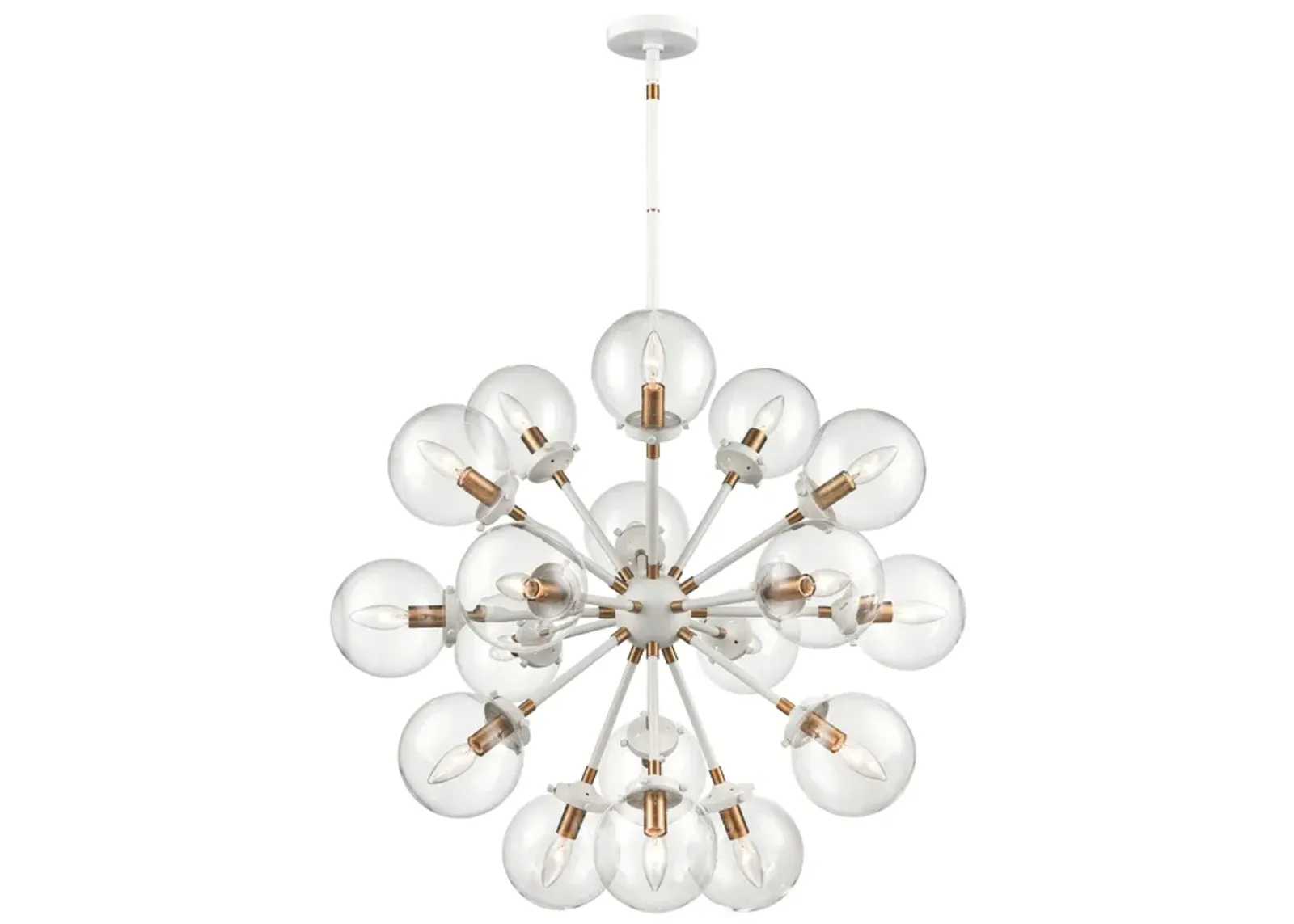 Boudreaux 32'' Wide 18-Light Chandelier - Matte White