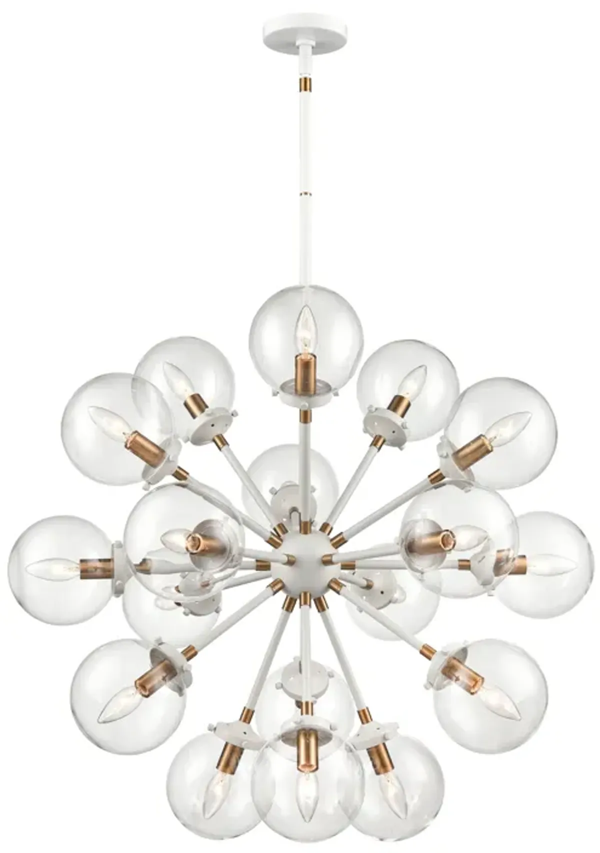 Boudreaux 32'' Wide 18-Light Chandelier - Matte White