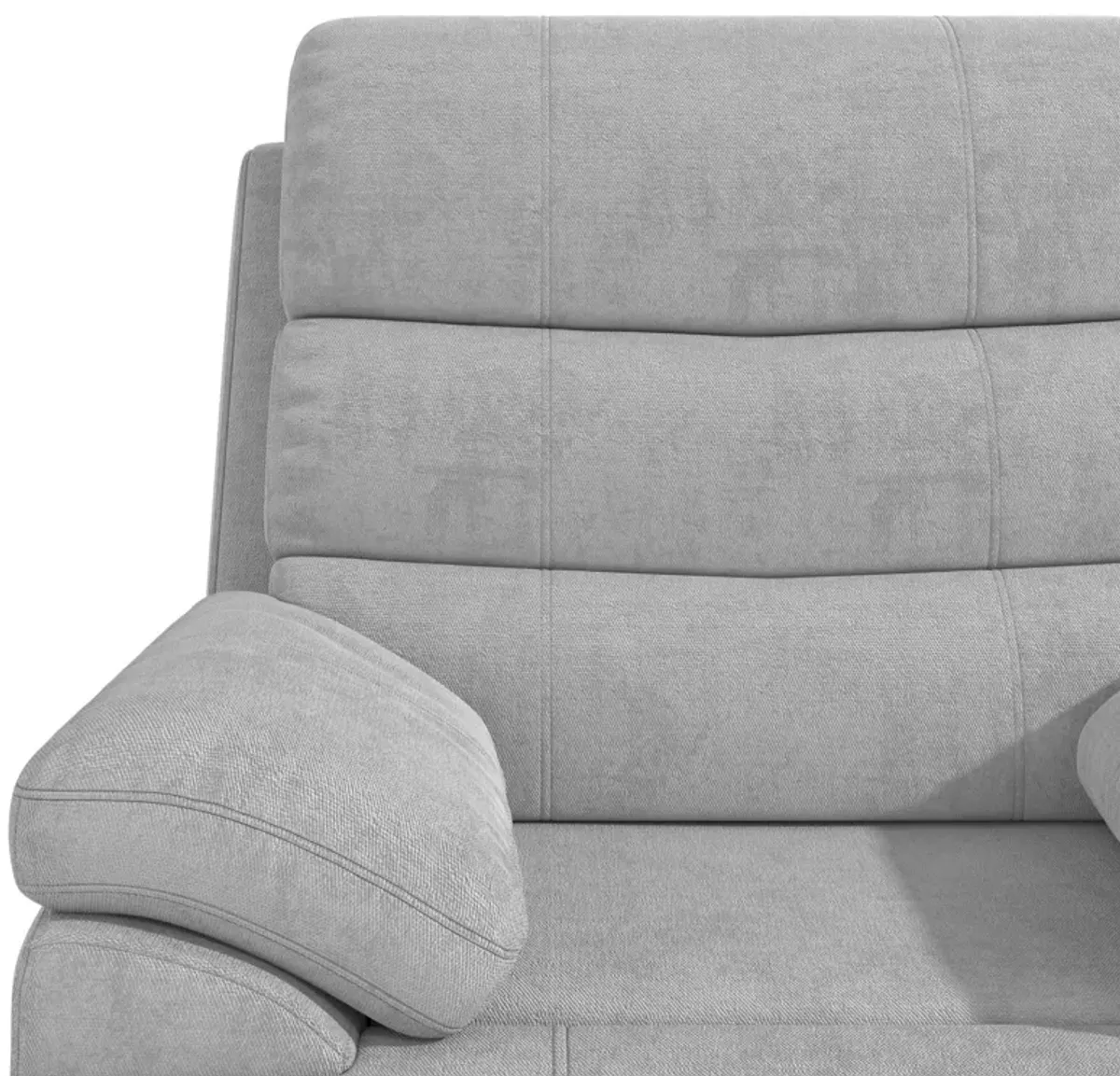 McAllen Recliner Chair, Light Gray Textured Fabric