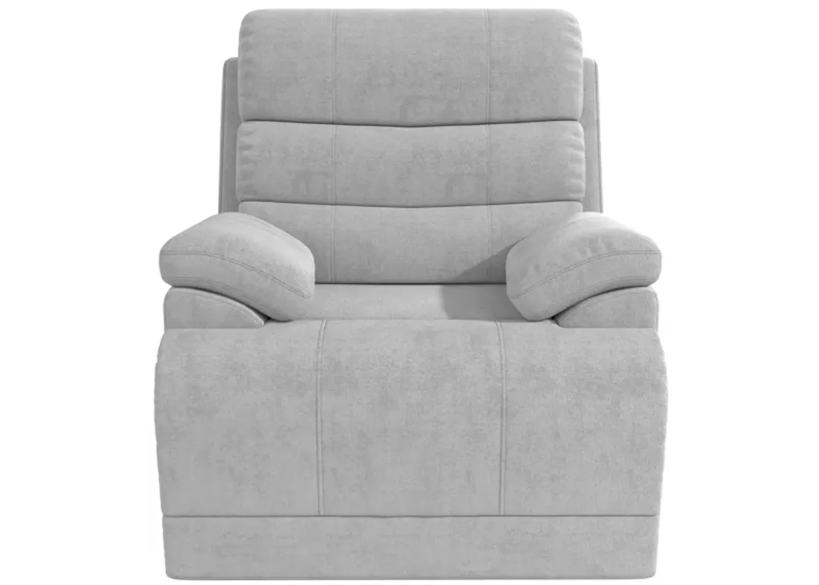 McAllen Recliner Chair, Light Gray Textured Fabric