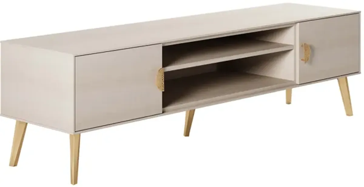 Haley Large TV Stand in White