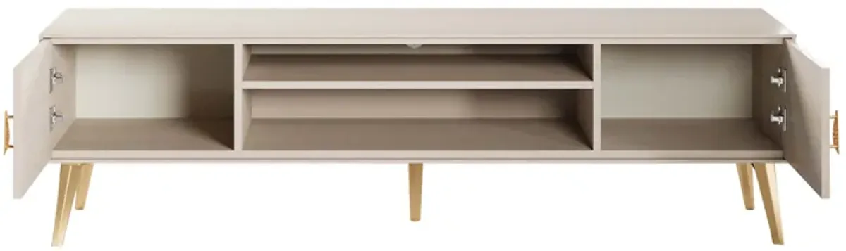 Haley Large TV Stand in White