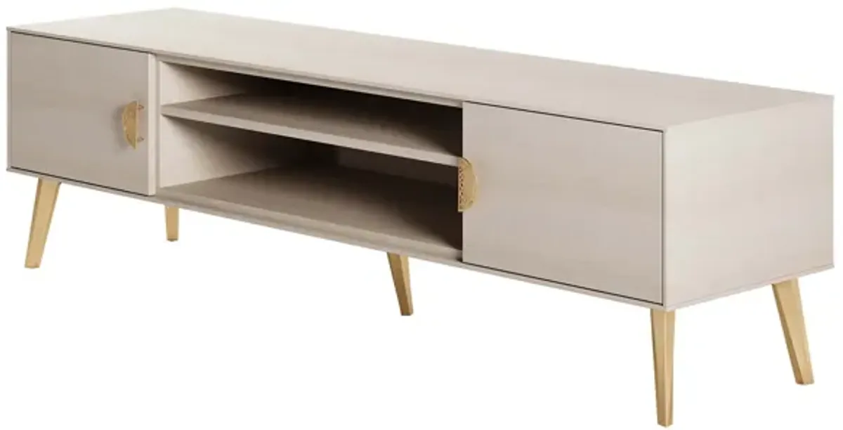 Haley Large TV Stand in White