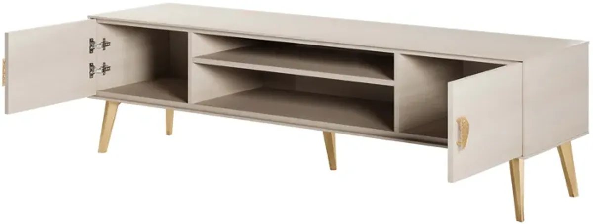 Haley Large TV Stand in White