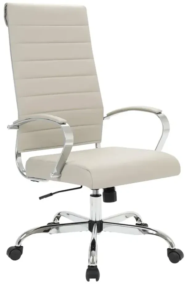 LeisureMod Benmar High-Back Leather Office Chair