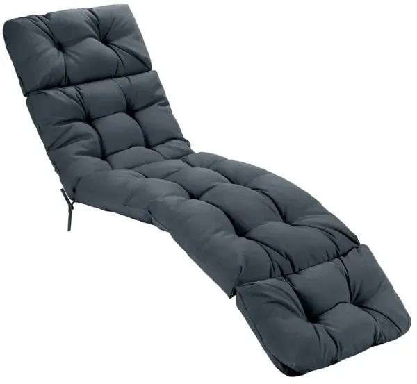 Comfortable Outdoor Lounge Chair Cushion with Adjustable String Ties