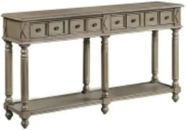 Long Console Table with 2 Drawers and Bottom Shelf Entryway or Sofa Table for Storage and Display