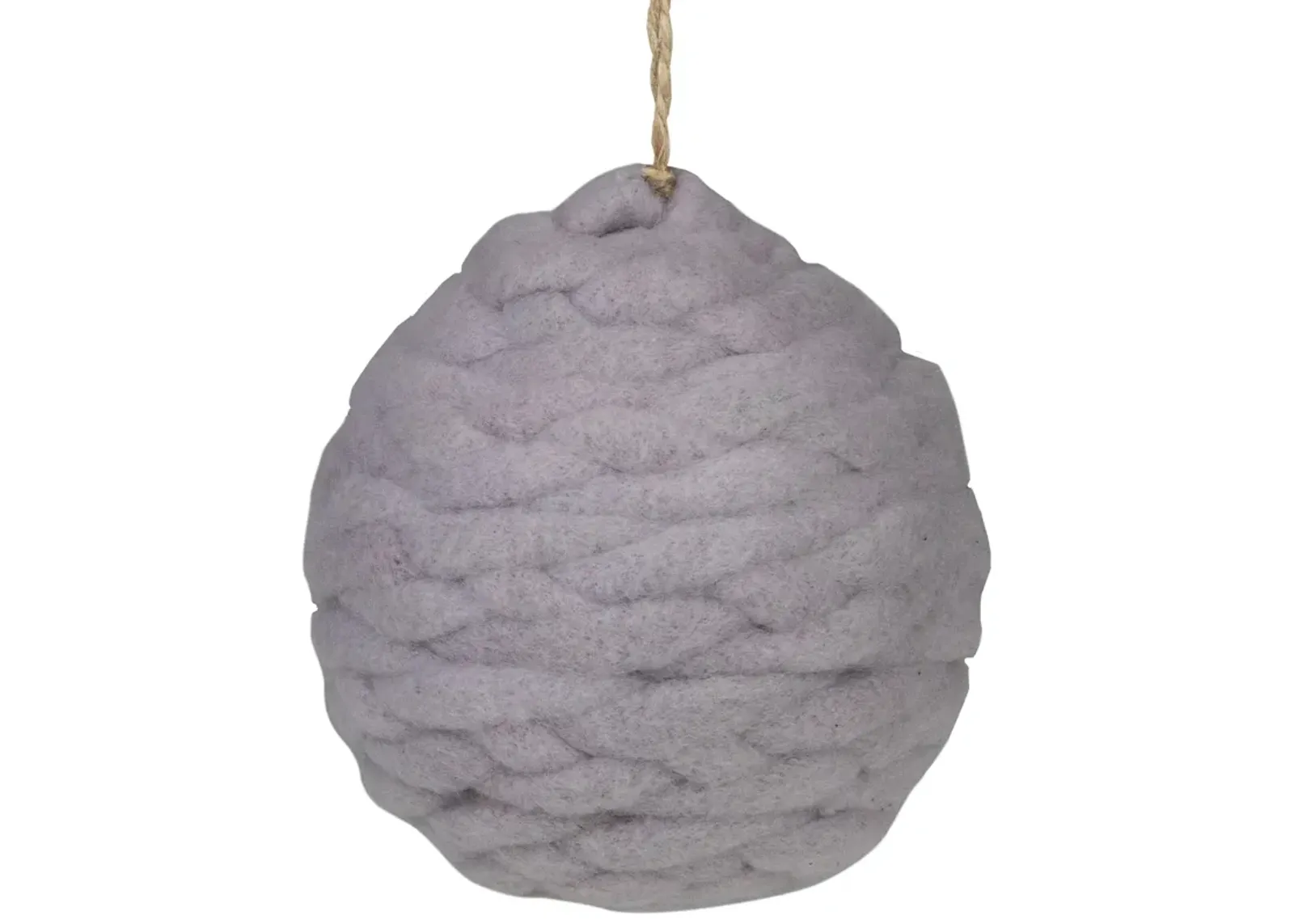 Gray Knit Shatterproof Christmas Ball Ornament 3.25" (80 mm)