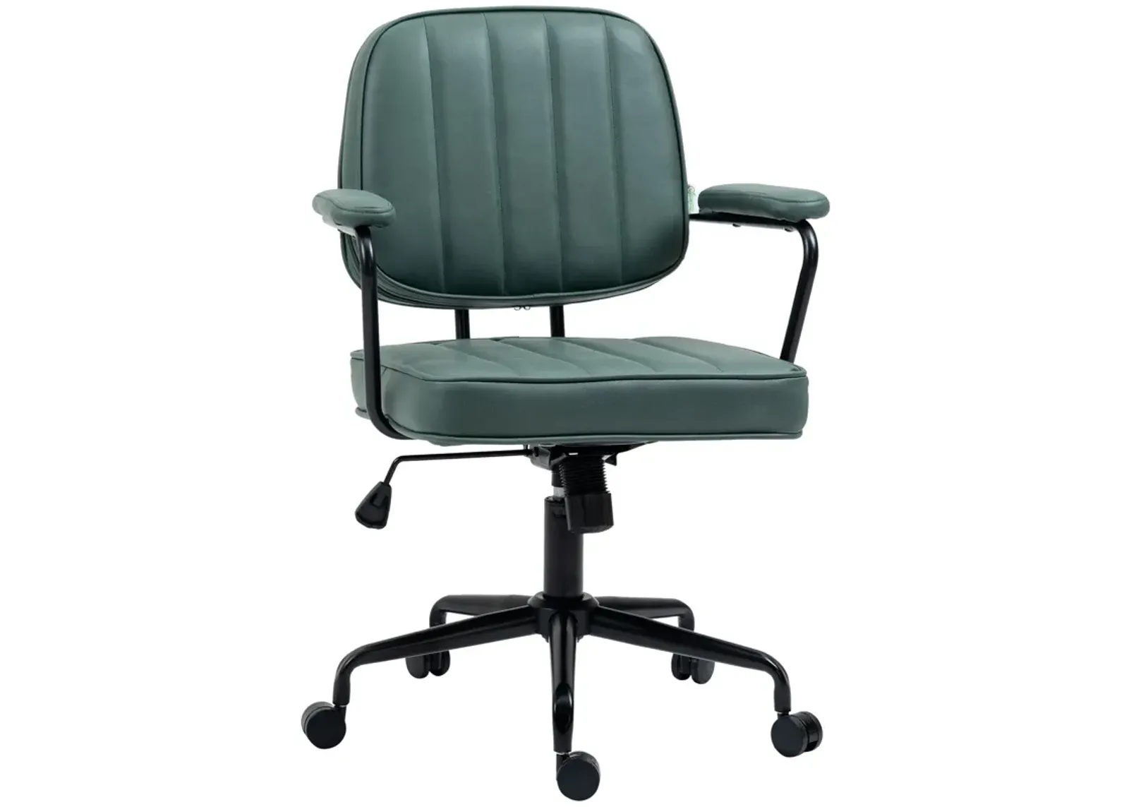 Green Ergonomic Seating: Microfiber Desk Chair with Swivel & Tilt