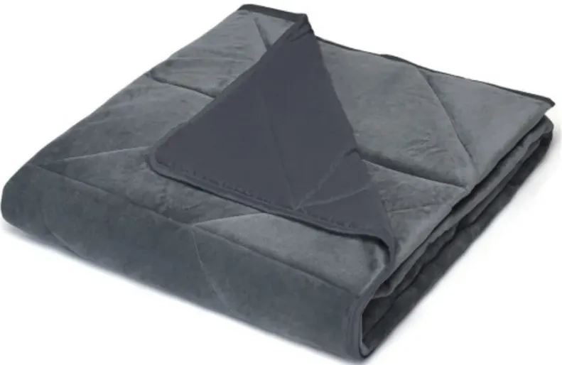 Crystal Velvet Fabric Weighted Blanket with Glass Beads