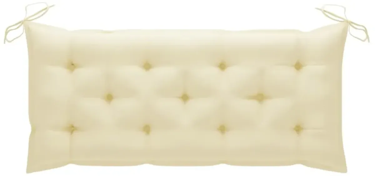 vidaXL Garden Bench Cushion Cream White 47.2"x19.7"x2.8" Fabric