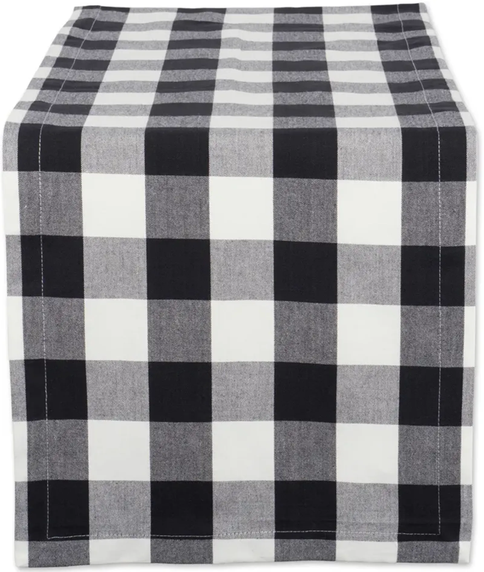 14" x 72" Black and White Buffalo Checkered Pattern Rectangular Table Runner