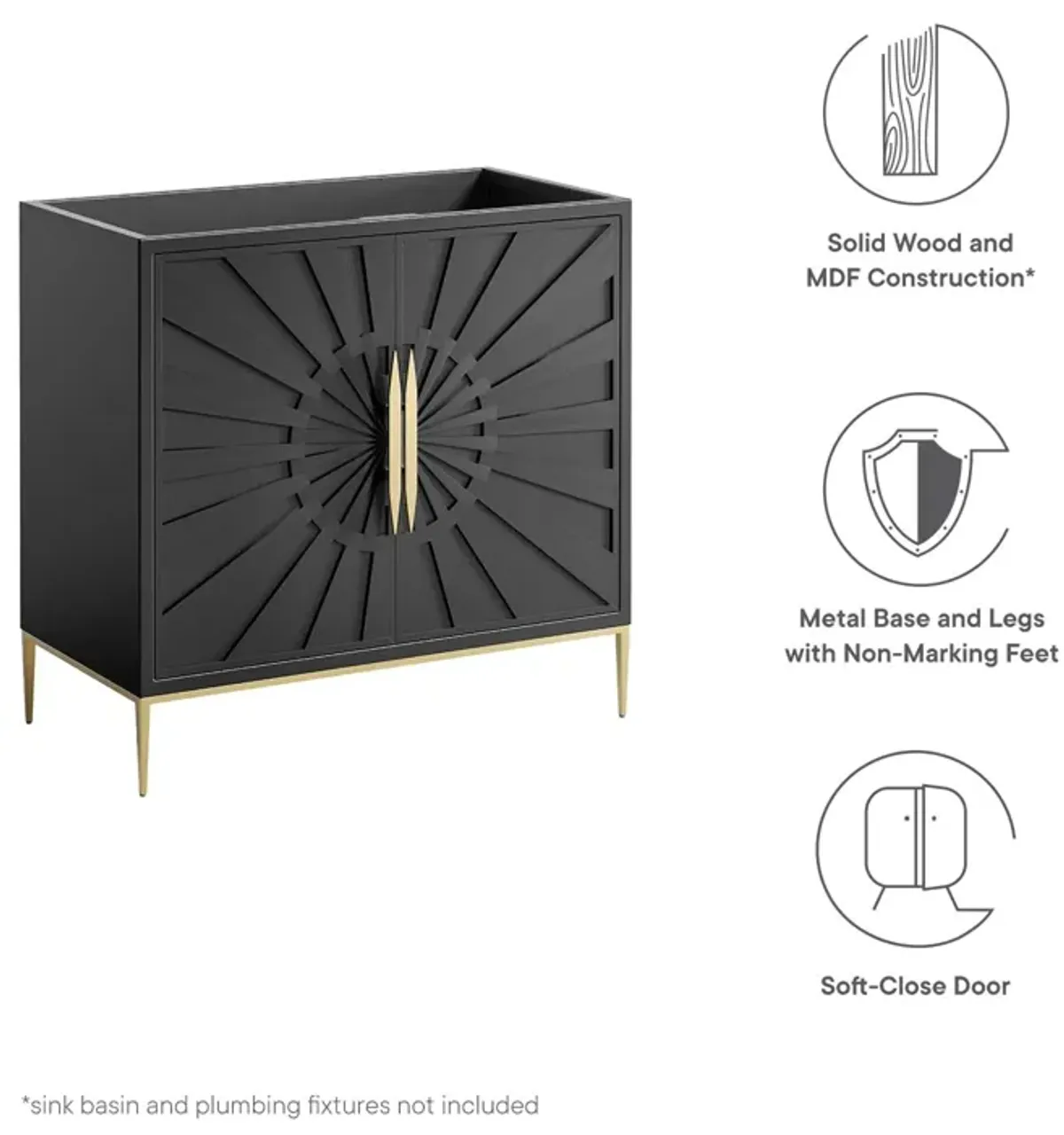 Awaken 36" Bathroom Vanity Cabinet