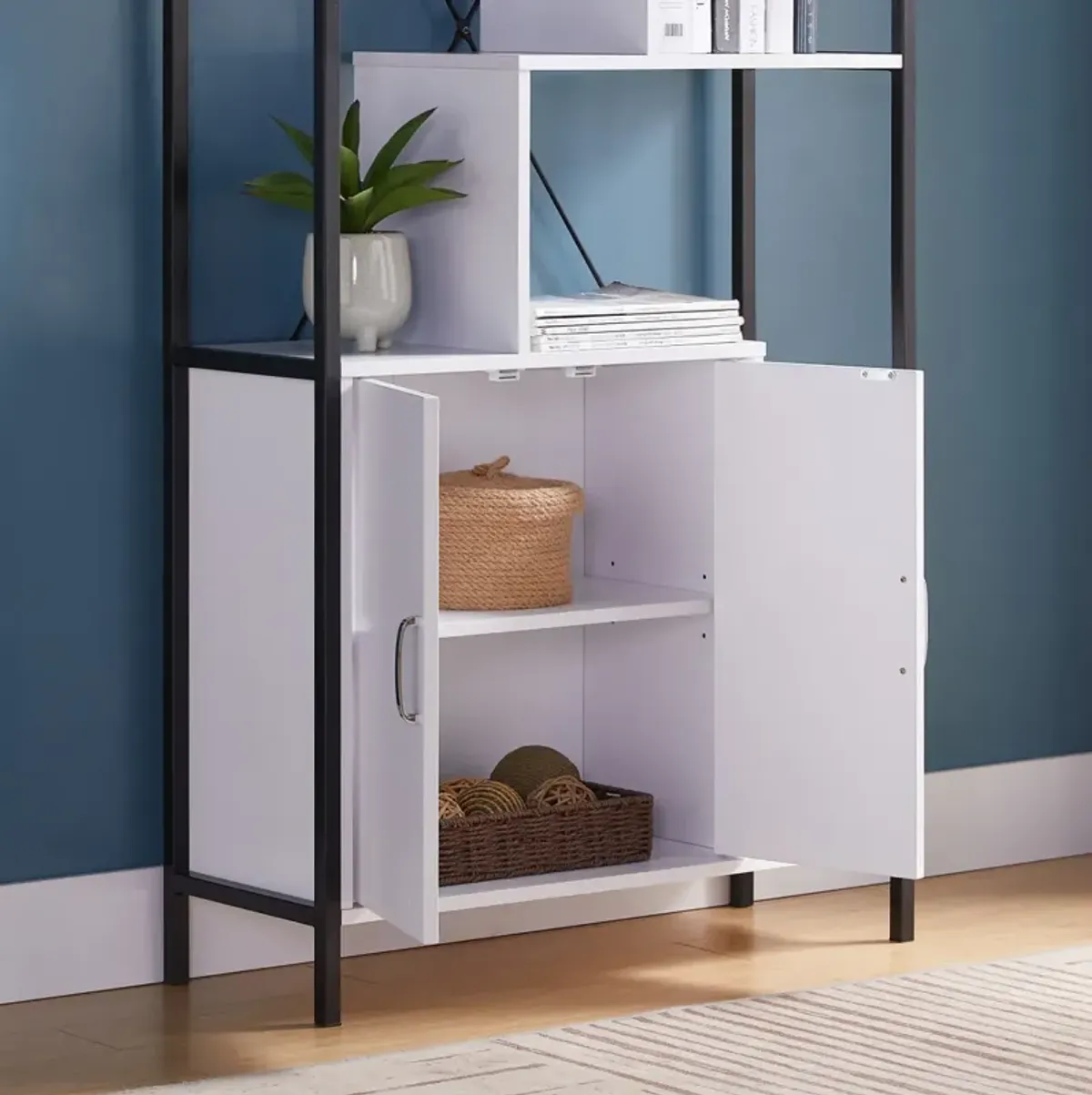 Bookcase White Black