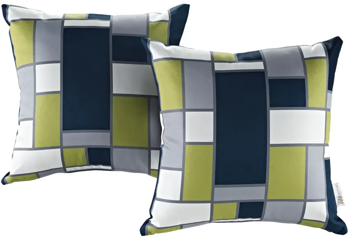 Rectangle Modway Two Piece Outdoor Patio Pillow Set