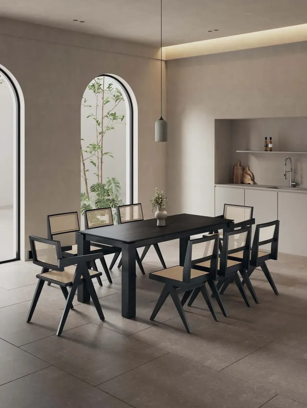 Rockaway Black 9-Piece Dining Set