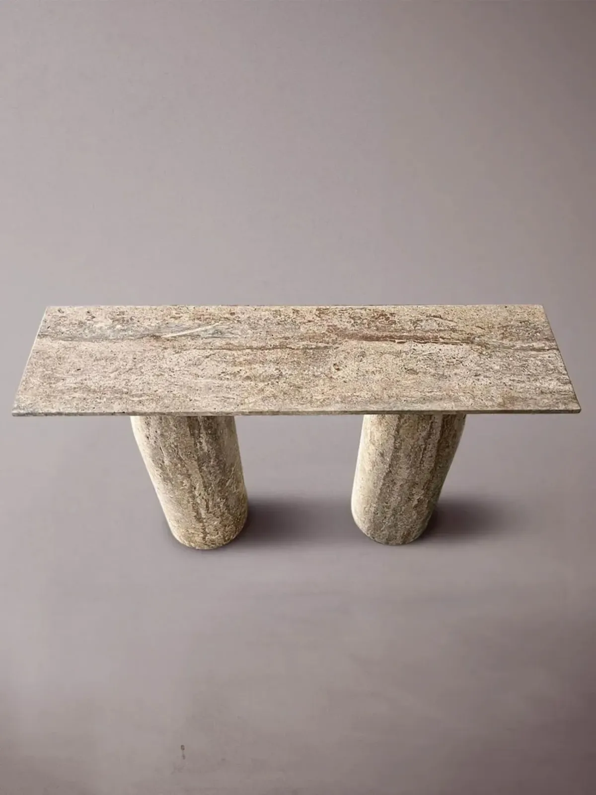 Serene Travertine Console Table 59"