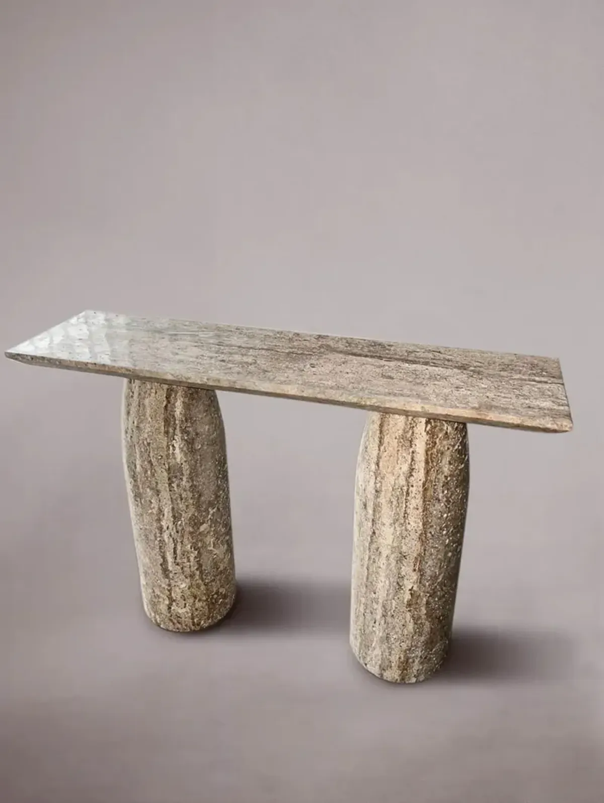 Serene Travertine Console Table 59"