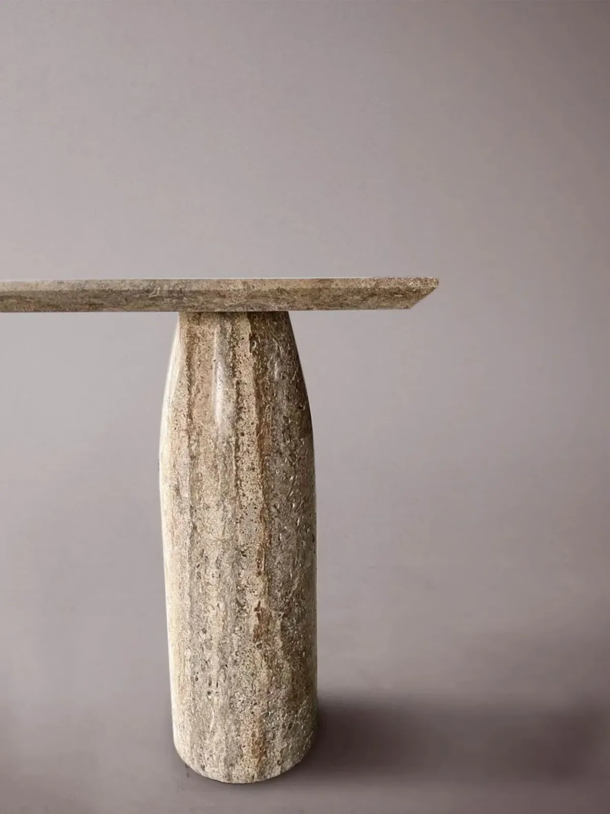 Serene Travertine Console Table 59"