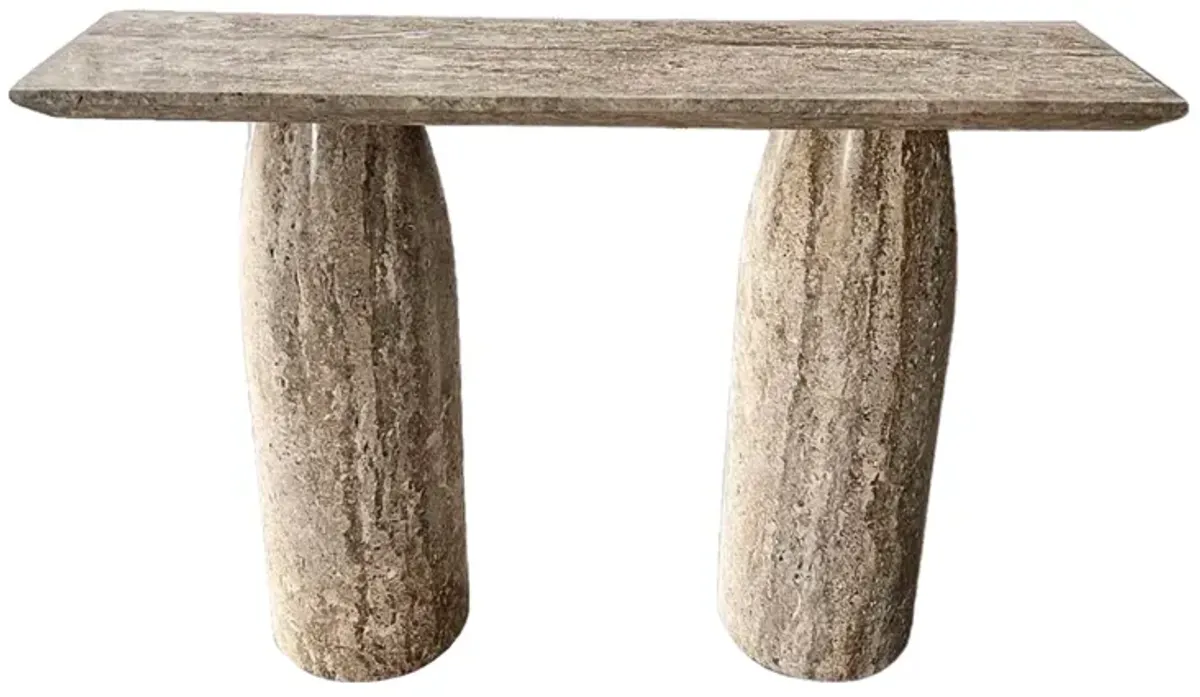 Serene Travertine Console Table 59"