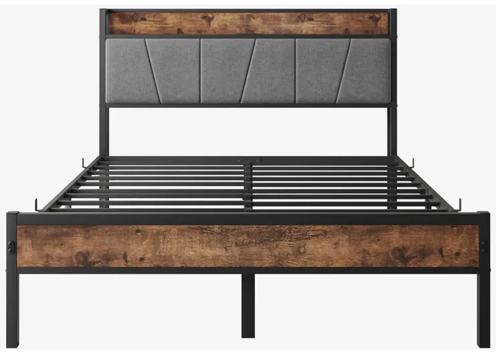 Hivvago FullSized Easy Assembly Full Metal Vintage Platform Bed Frame