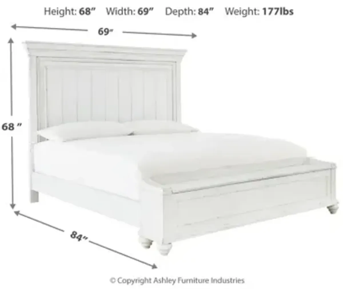Kanwyn Queen Panel Bed W/Storage Bench