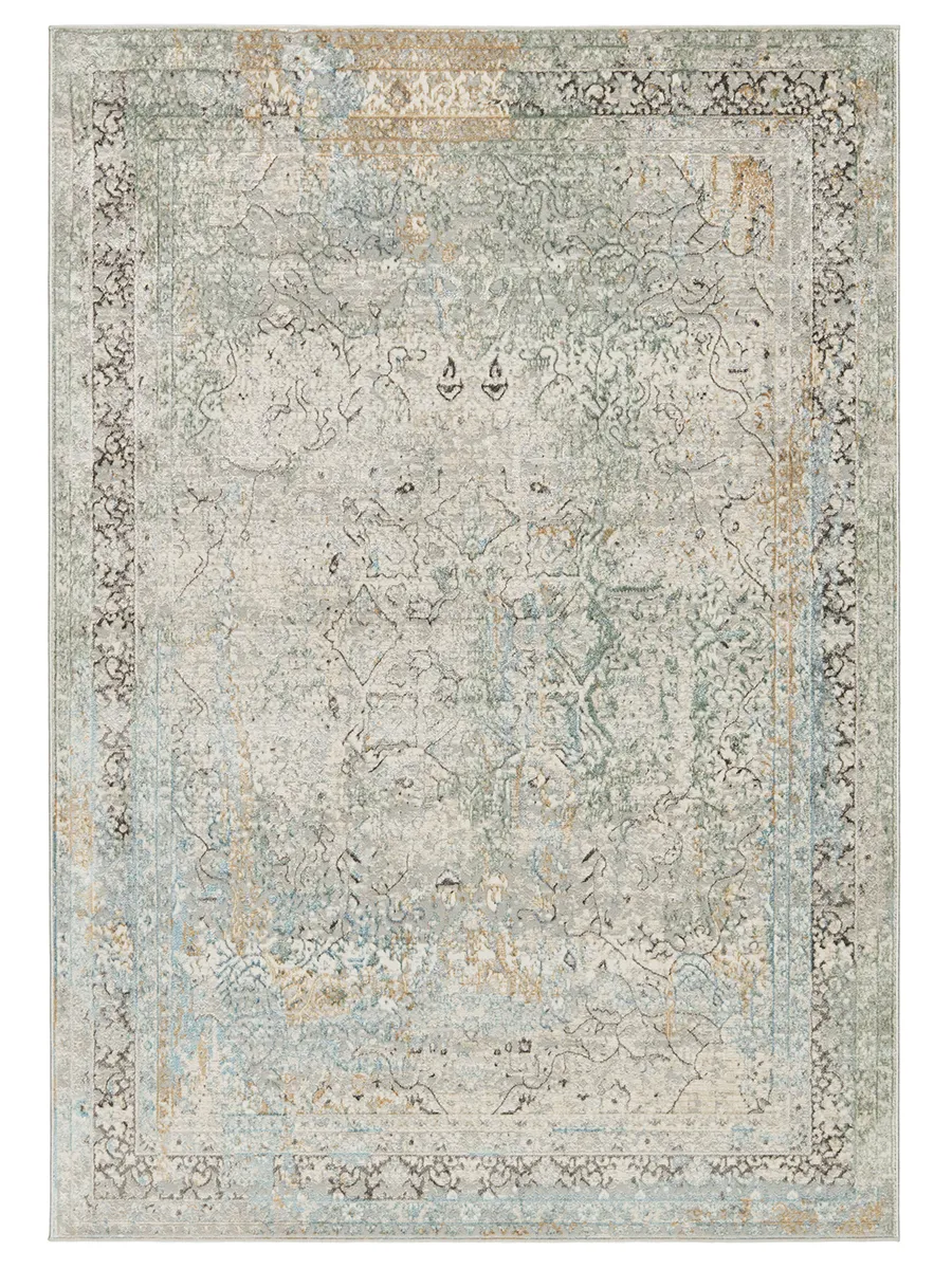 Melo Thayer Green 2'6" x 10' Runner Rug