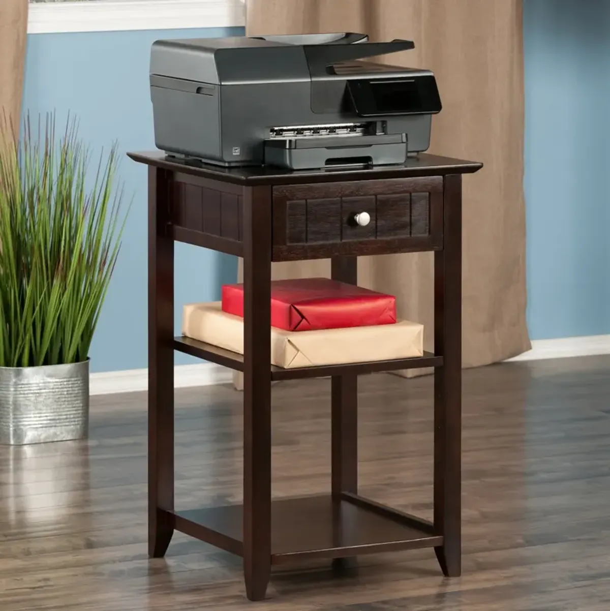 Burke Home Office Printer Stand, Coffee