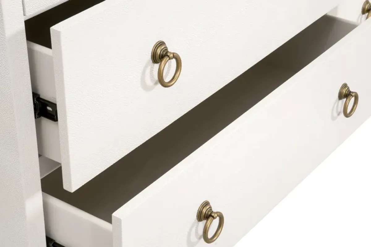 Pearl Shagreen 6-Drawer Double Dresser