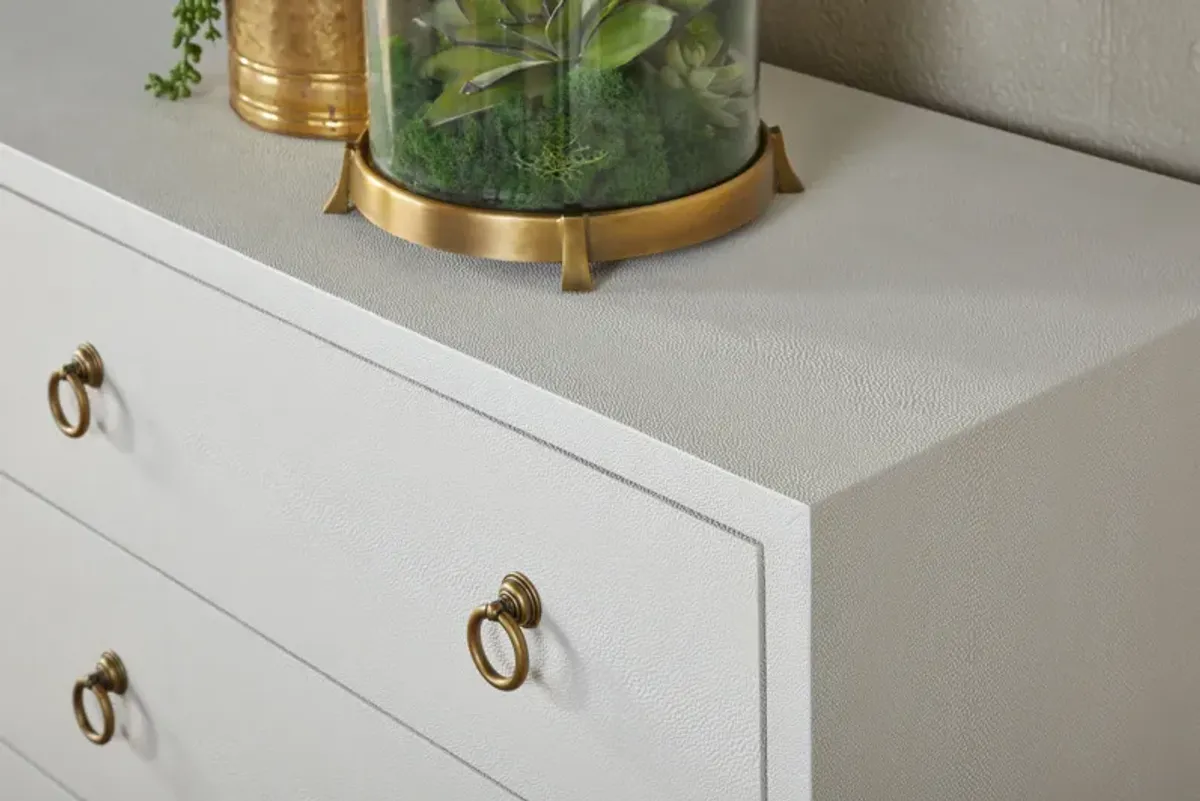 Pearl Shagreen 6-Drawer Double Dresser