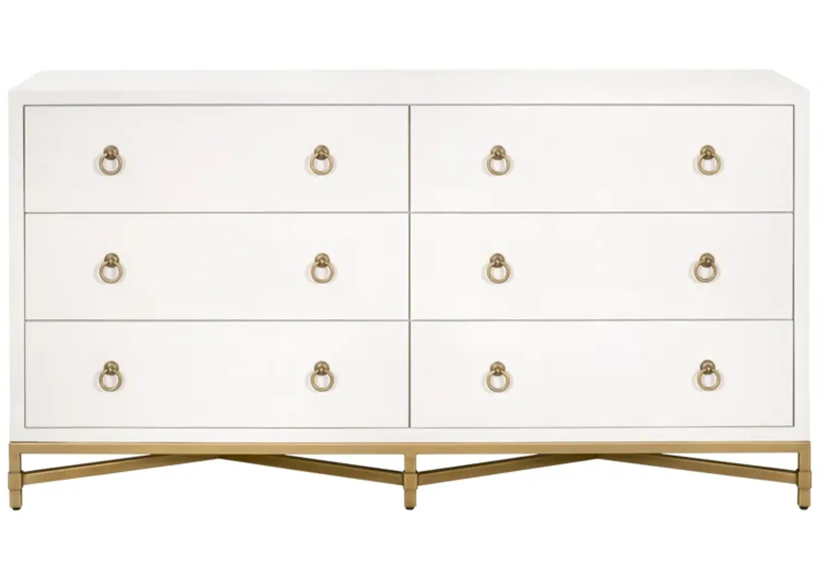 Pearl Shagreen 6-Drawer Double Dresser