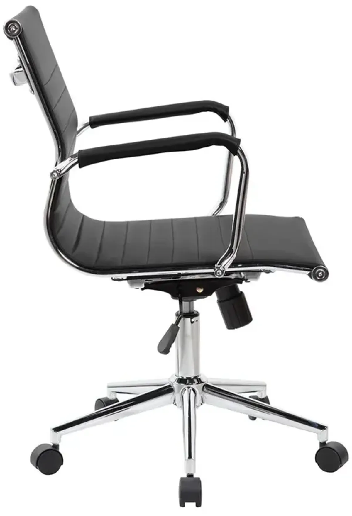 Techni Mobili Modern Medium Back Executive Office Chair. Color: Black