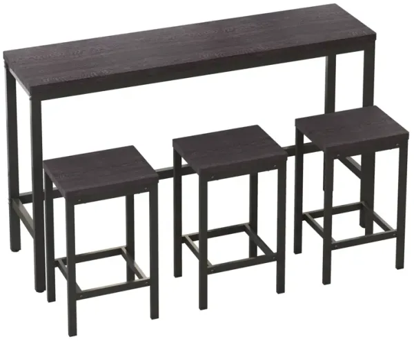 Streamdale Modern Kitchen Dining Set with Table and Stools