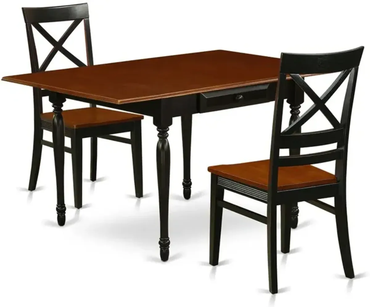 Dining Room Set Black & Cherry, MZQU3-BCH-W