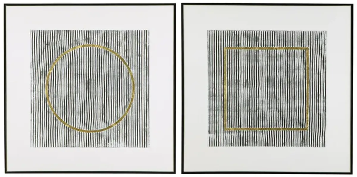 Graphite Framed Canvas Set