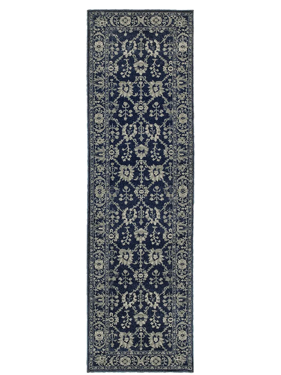 Richmond 2'3" x 7'6" Navy Rug