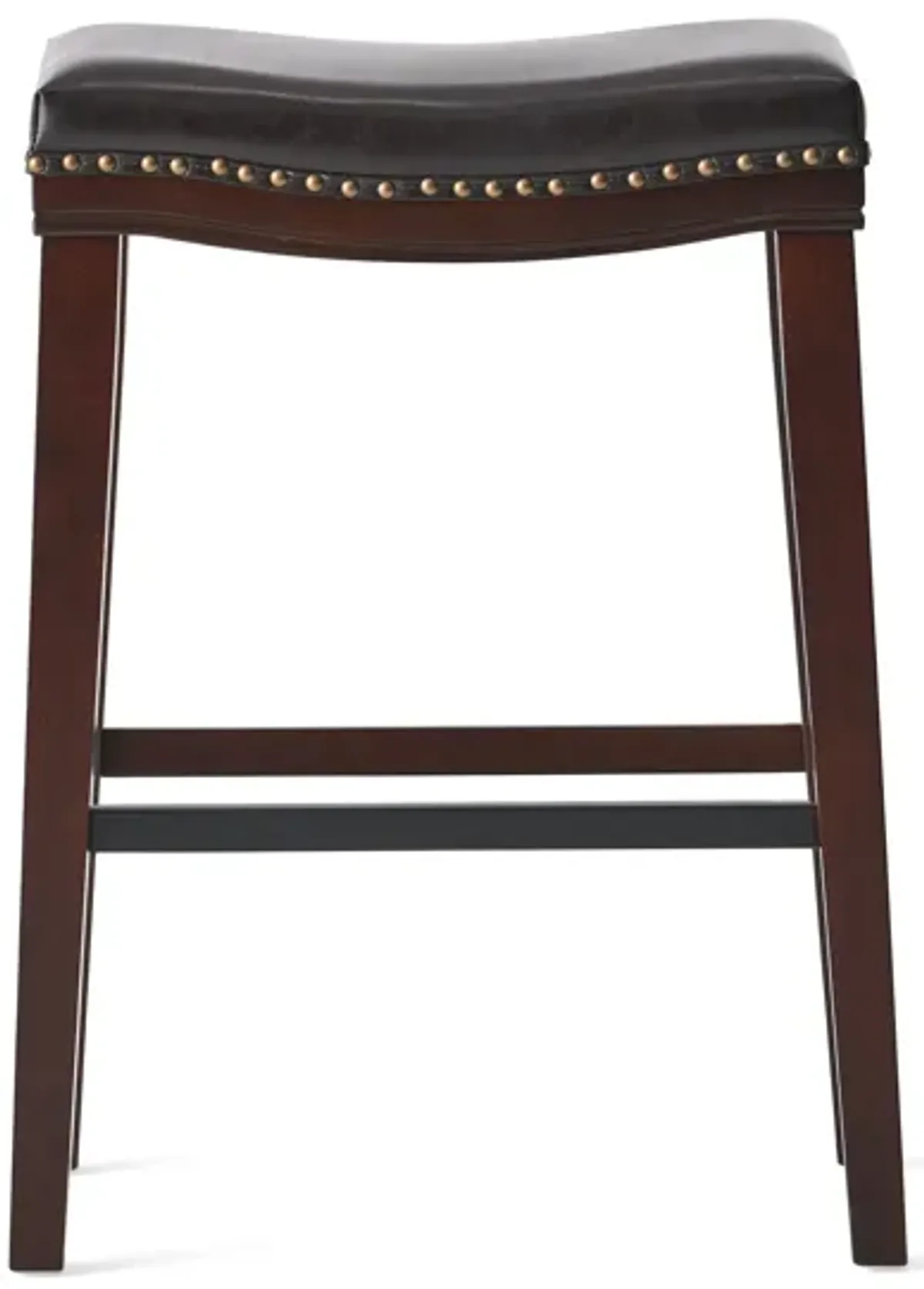 Premium Leather and Rubberwood Bar Stool for Stylish and Durable Dining