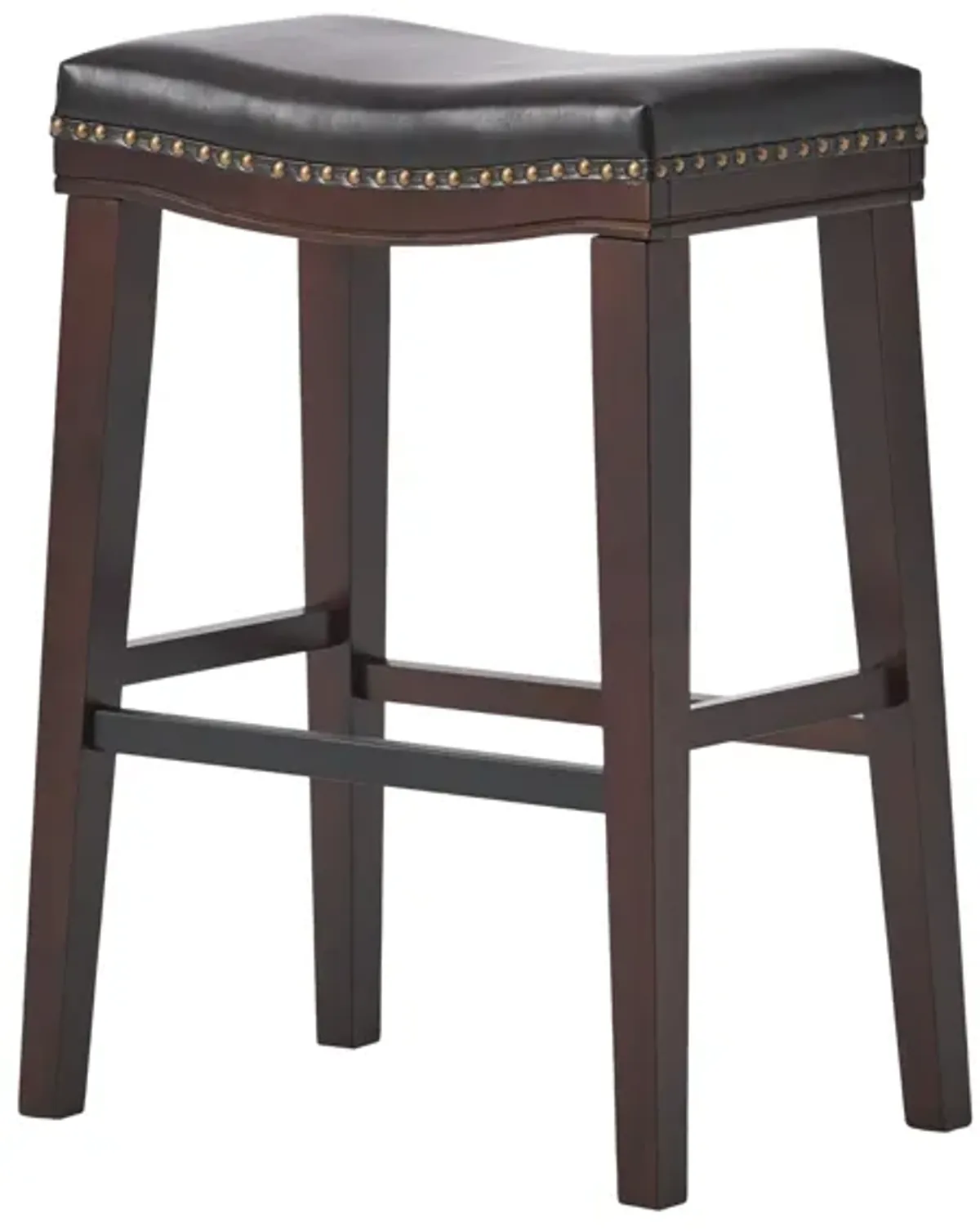 Premium Leather and Rubberwood Bar Stool for Stylish and Durable Dining